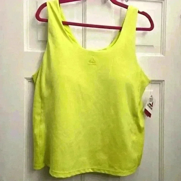 SET of 2, Reebok Evolution Knit Skort & Bra Tank Lime Punch,Size XXL - Picture 7 of 7